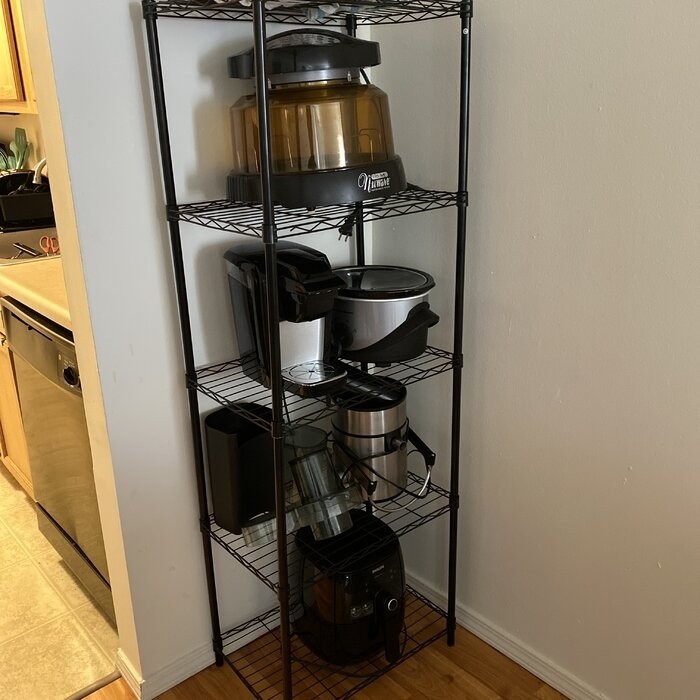 Pershore 61" H x 21" W x 13.8" D 5-Layer Wire Shelving Unit