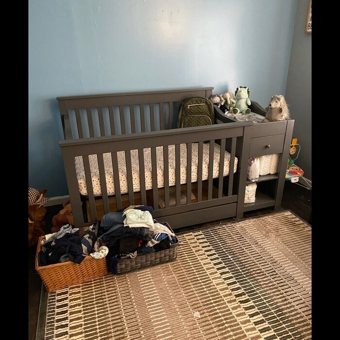 Piedmont 4-in-1 Convertible Crib and Changer with Storage