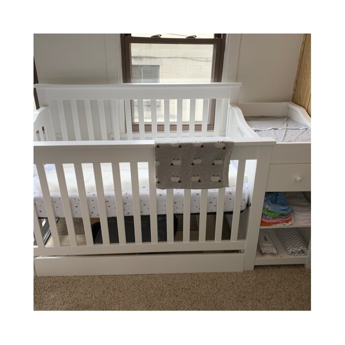 Piedmont 4-in-1 Convertible Crib and Changer with Storage