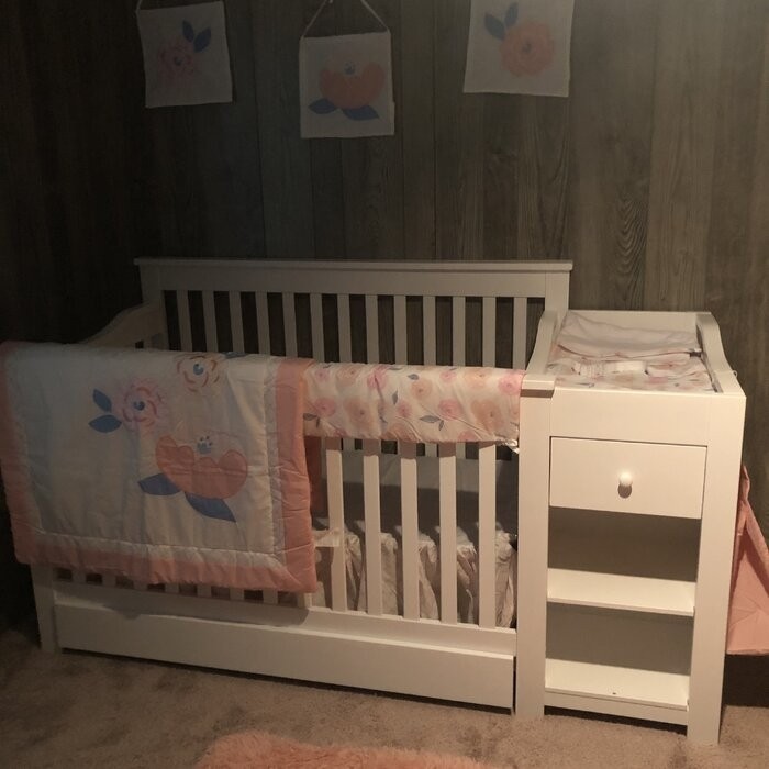 Piedmont 4-in-1 Convertible Crib and Changer with Storage
