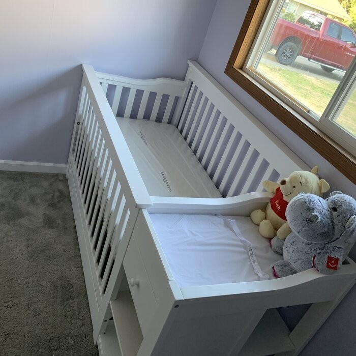 Piedmont 4-in-1 Convertible Crib and Changer with Storage
