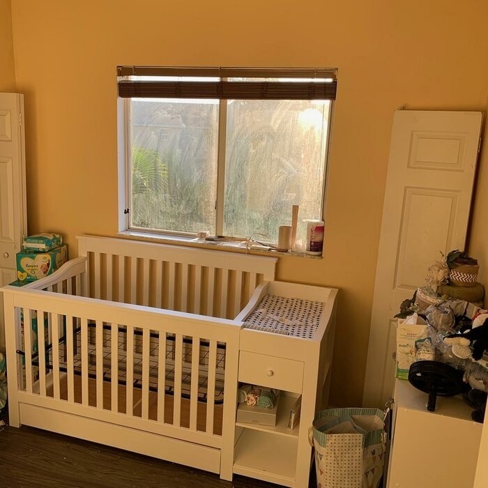 Piedmont 4-in-1 Convertible Crib and Changer with Storage