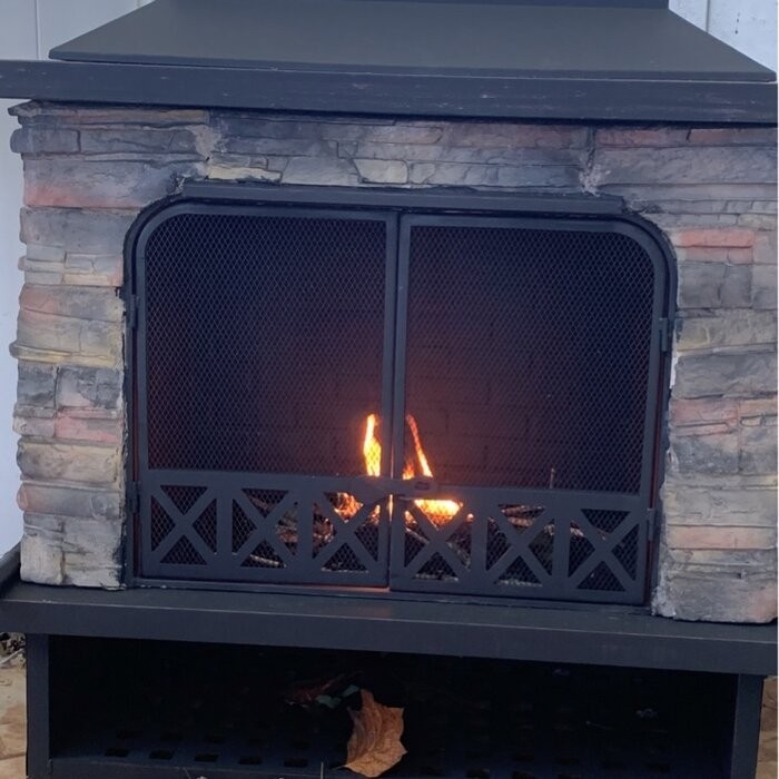 Pirtle 48.03'' H Steel Wood Burning Outdoor Fireplace