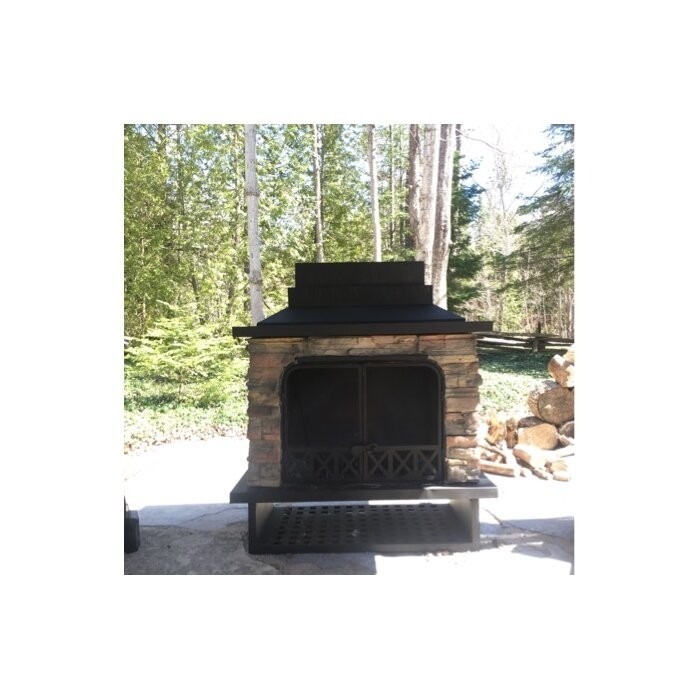 Pirtle 48.03'' H Steel Wood Burning Outdoor Fireplace