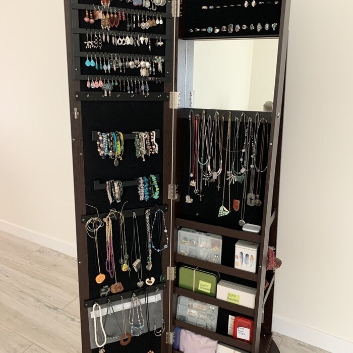 Quakertown 21.3'' Wide Jewelry Armoire with Mirror