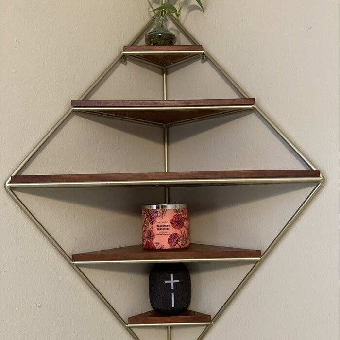 Quon 5 Piece Diamond Corner Shelf