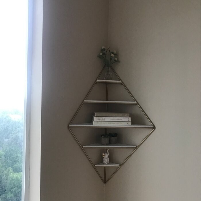 Quon 5 Piece Diamond Corner Shelf