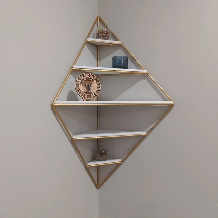 Quon 5 Piece Diamond Corner Shelf