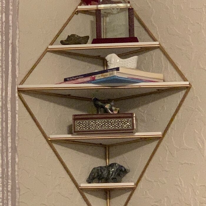 Quon 5 Piece Diamond Corner Shelf