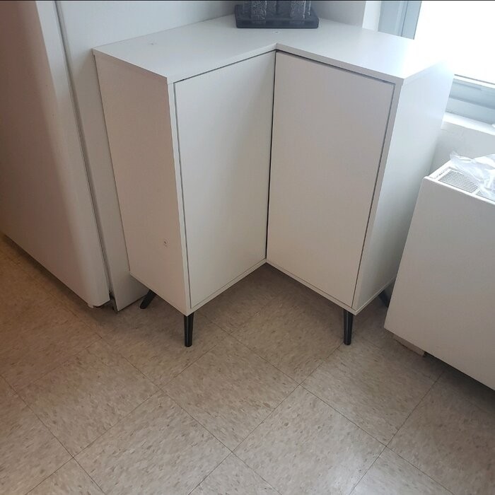 Raynham 35.9'' Tall 2 - Door Corner Accent Cabinet