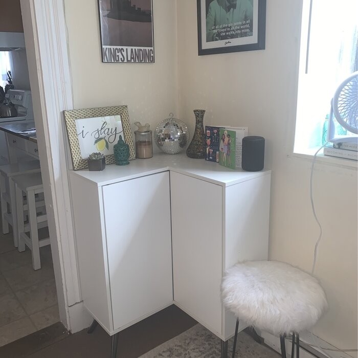 Raynham 35.9'' Tall 2 - Door Corner Accent Cabinet