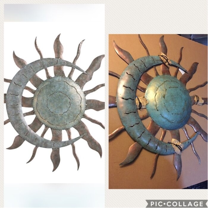 Recycled Moon and Sun Wall Décor