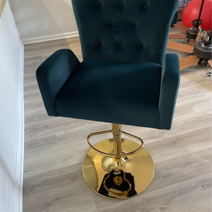 Rhett Swivel Adjustable Height Bar Stool