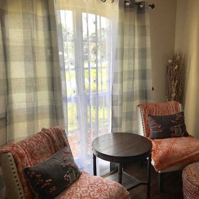Rosenblum Plaid Blackout Thermal Grommet Curtain Panels