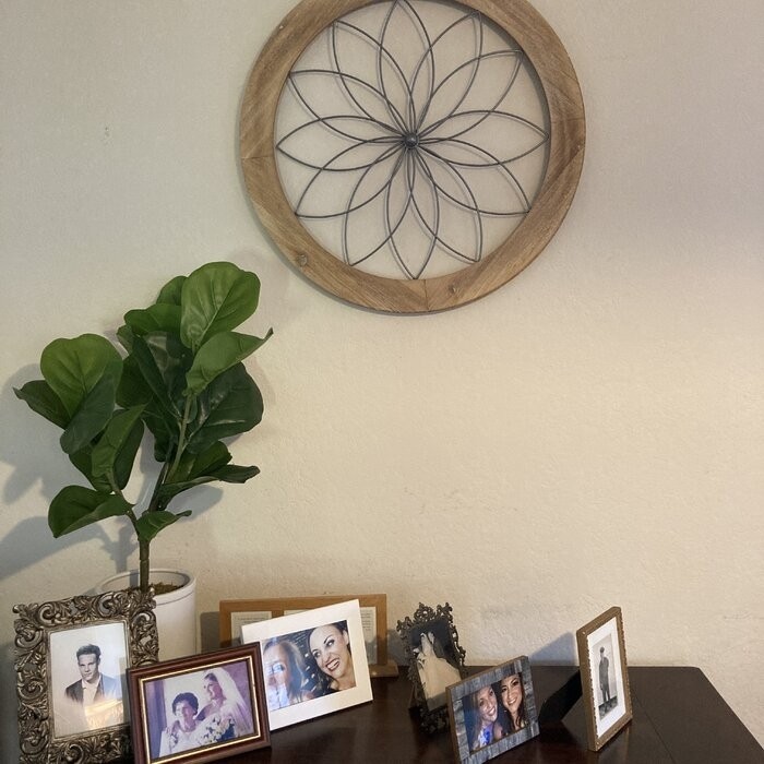 Round Medallion Wood and Metal Wall Décor