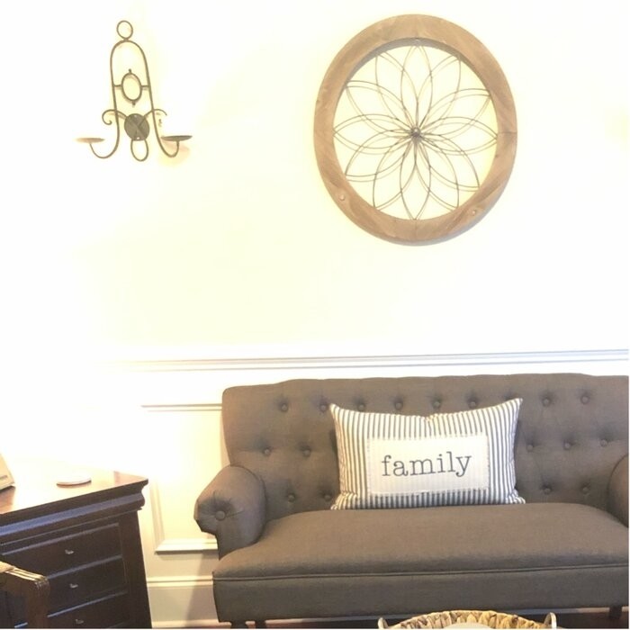 Round Medallion Wood and Metal Wall Décor