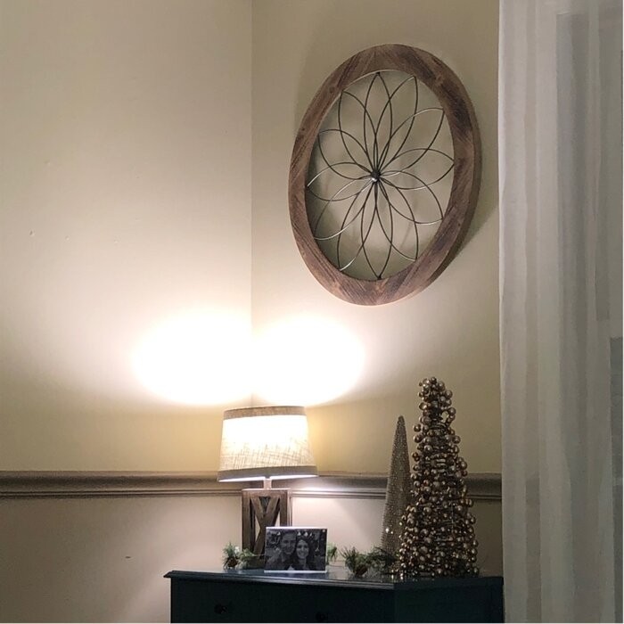 Round Medallion Wood and Metal Wall Décor