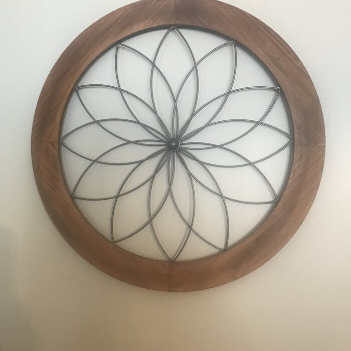 Round Medallion Wood and Metal Wall Décor