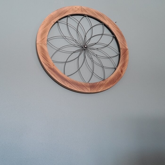 Round Medallion Wood and Metal Wall Décor