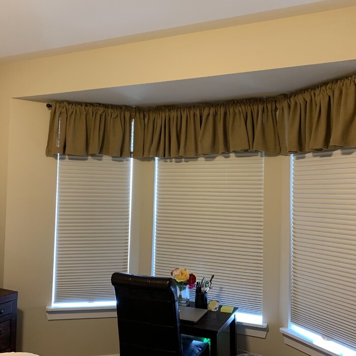 Roxane Solid Color Cotton Tailored Window Valance