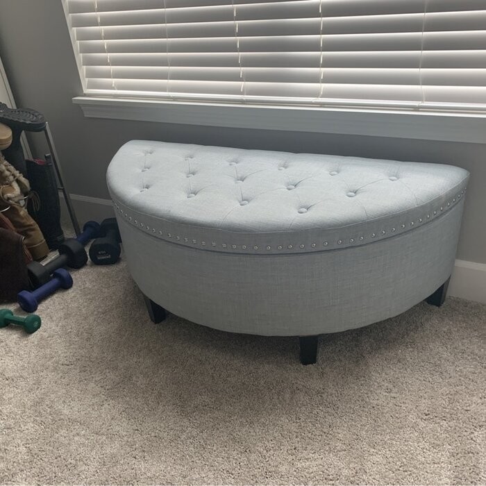 Roxann Upholstered Flip Top Storage Bench