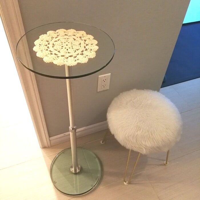 Roy Round Pedestal Plant/Telephone Table
