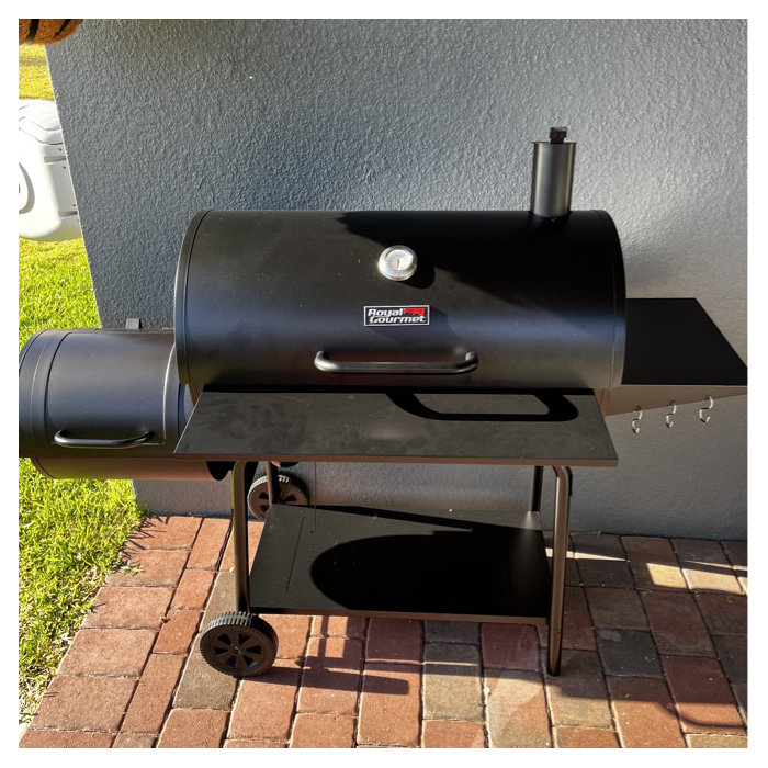 Royal Gourmet® - CC Series 36-Inch Charcoal Barrel Grill with Offset Smoker