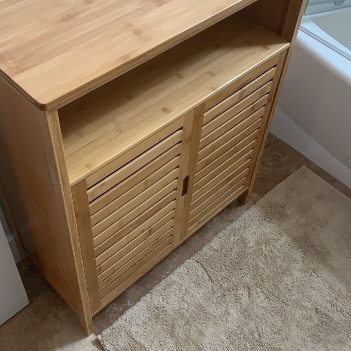 Rozella 25.8'' W x 31.9'' H x 12.2'' D Solid Wood Free-Standing Bathroom Cabinet