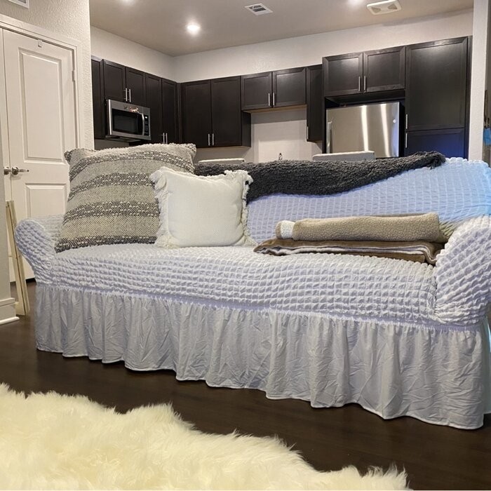 Ruffle Skirt Country Box Cushion Sofa Slipcover