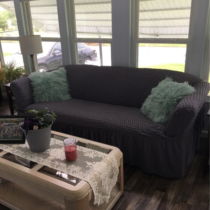 Ruffle Skirt Country Box Cushion Sofa Slipcover