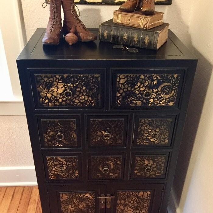 Rushmore 42'' Tall Solid Wood Apothecary Accent Cabinet