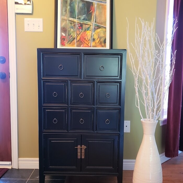 Rushmore 42'' Tall Solid Wood Apothecary Accent Cabinet