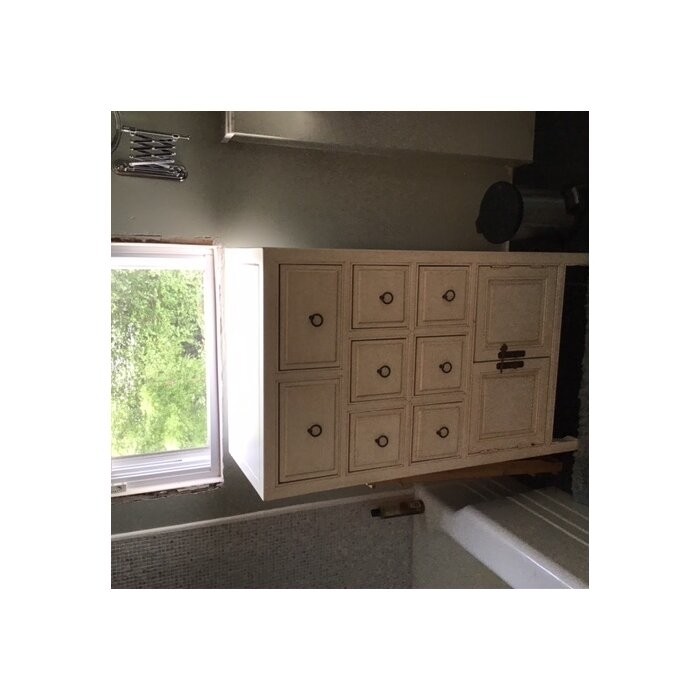 Rushmore 42'' Tall Solid Wood Apothecary Accent Cabinet