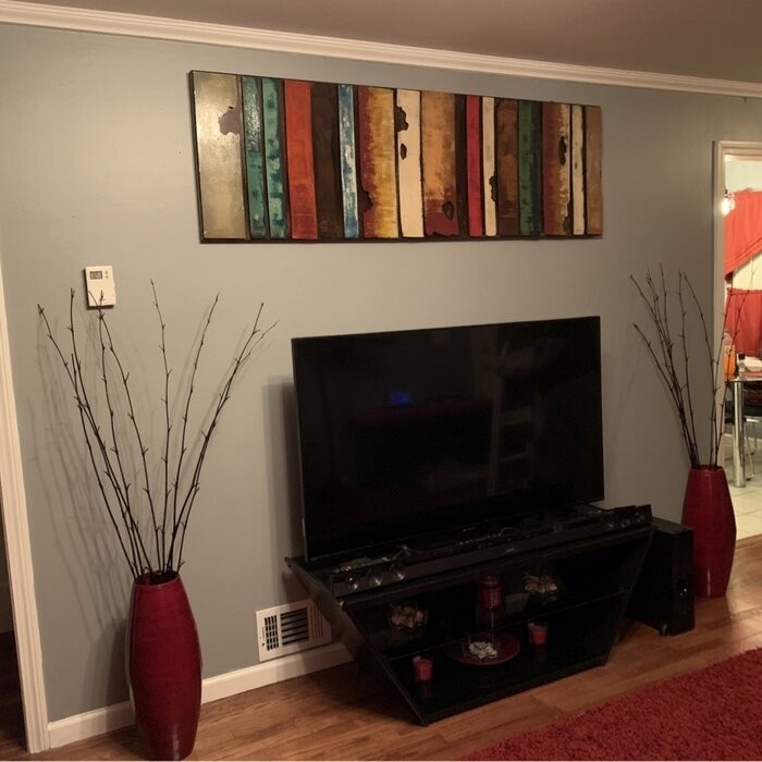 "Rustic Flow 1" Mixed Media Iron Hand Painted Dimensional Wall Décor