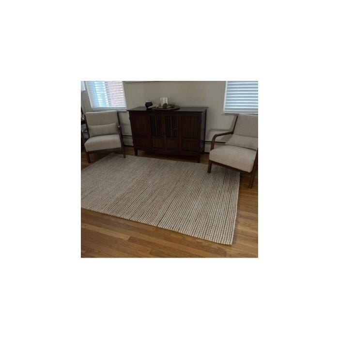 Scheidt Handmade Tufted Area Rug in Natural/Ivory