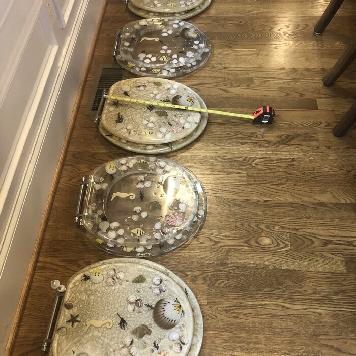 Sea Treasure Decorative Round Toilet Seat