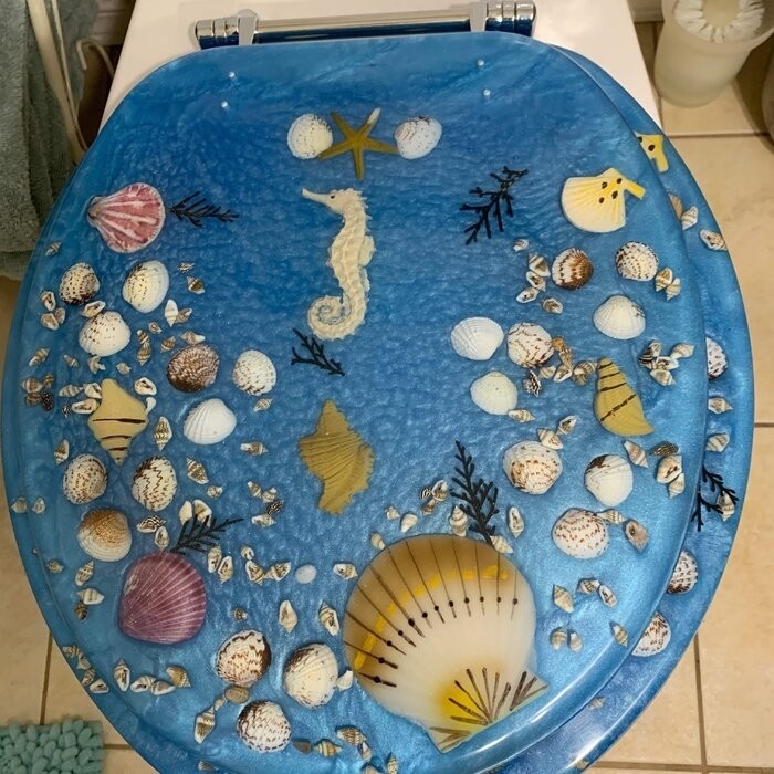 Sea Treasure Decorative Round Toilet Seat