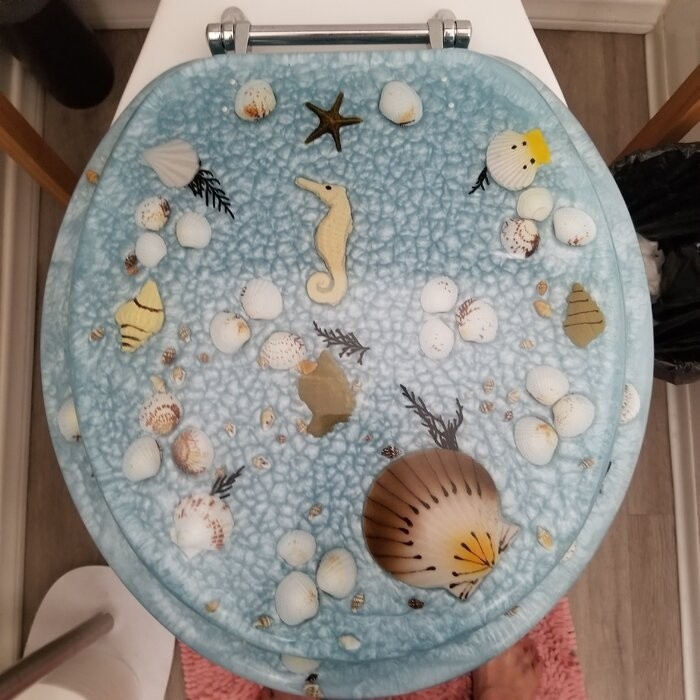 Sea Treasure Decorative Round Toilet Seat