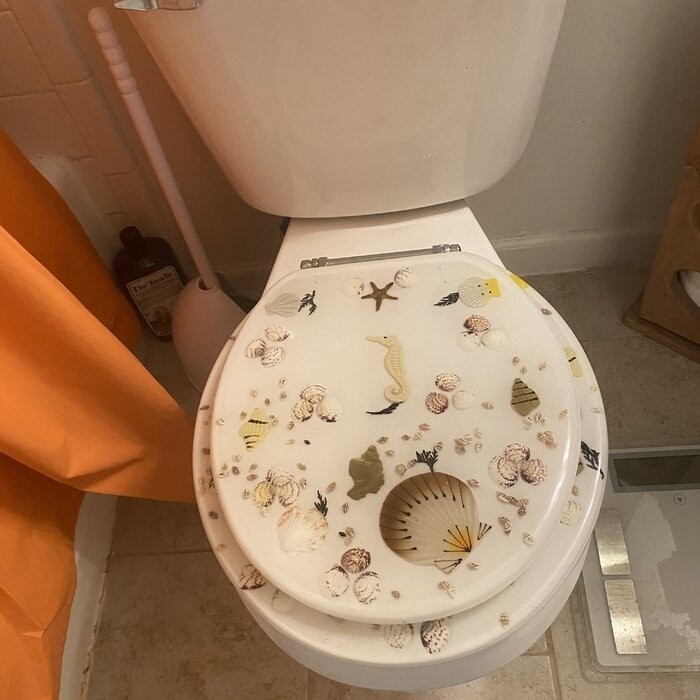 Sea Treasure Decorative Round Toilet Seat
