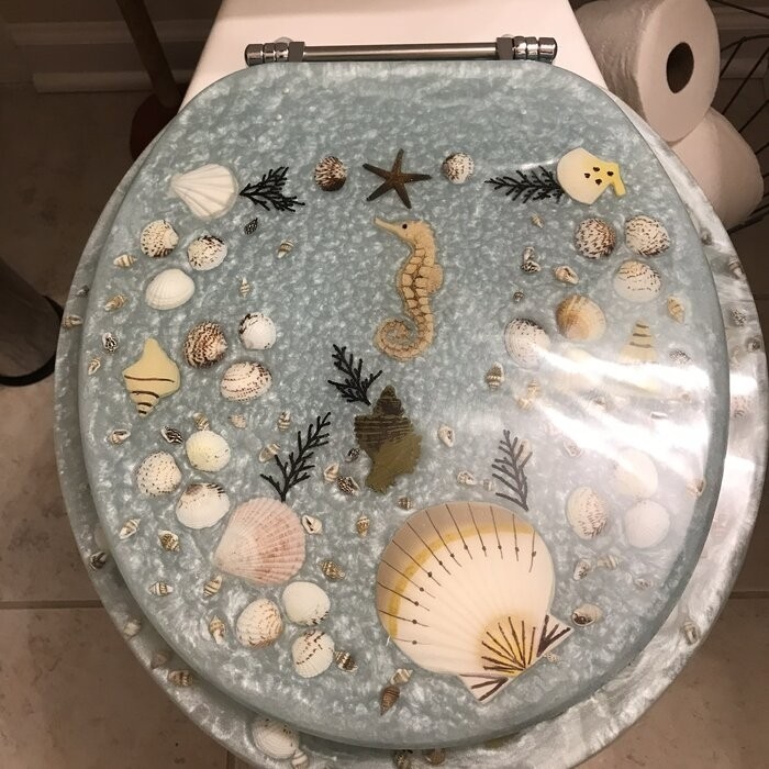 Sea Treasure Decorative Round Toilet Seat