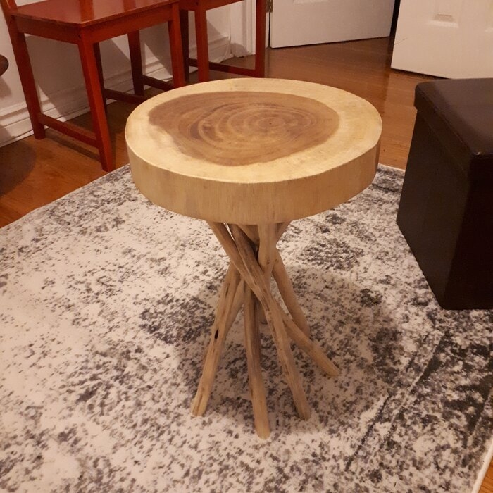 Hotsell 20'' Tall Solid Wood Tree Stump End Table Selah