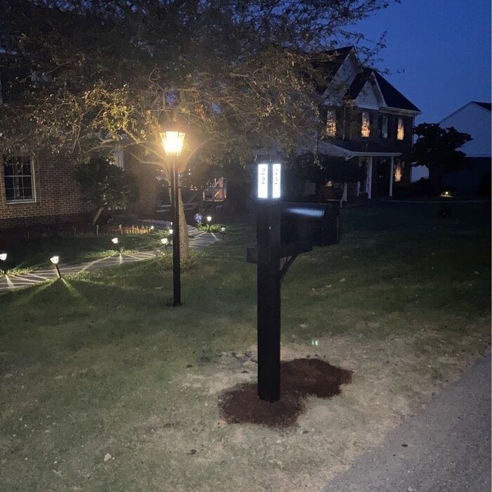 Solar Illuminated Mailbox with Post Included