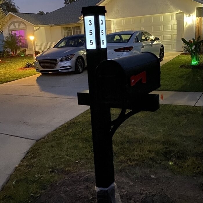 Solar Illuminated Mailbox with Post Included