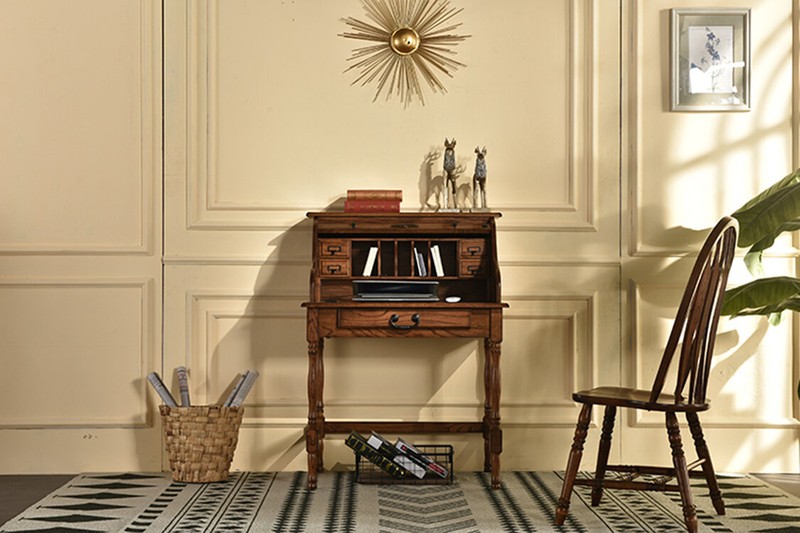 Solid Wood Secretary Desk