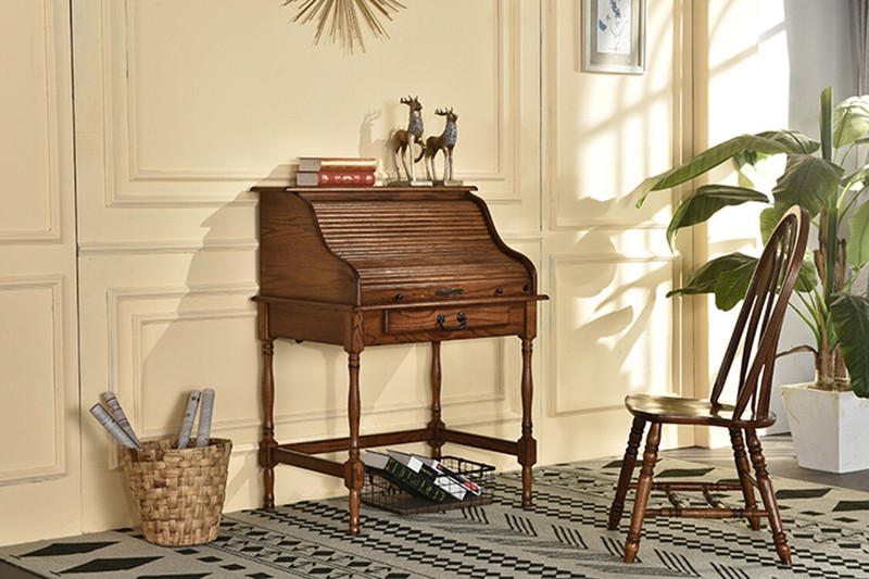 Solid Wood Secretary Desk