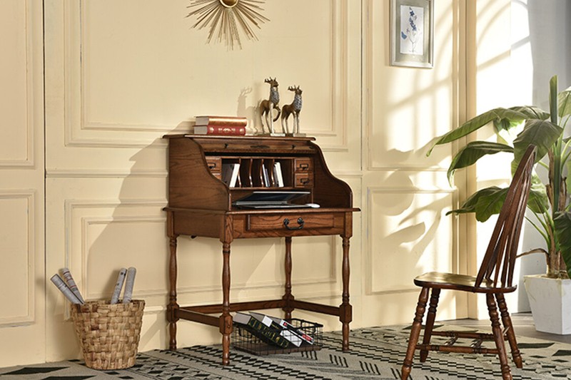 Solid Wood Secretary Desk