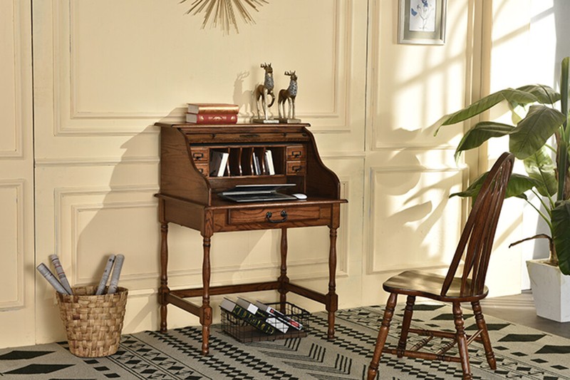 Solid Wood Secretary Desk
