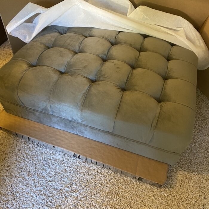Stesha 34.8'' Wide Tufted Square Cocktail Ottoman