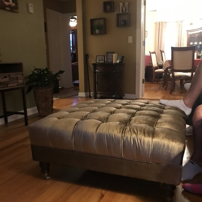 Stesha 34.8'' Wide Tufted Square Cocktail Ottoman