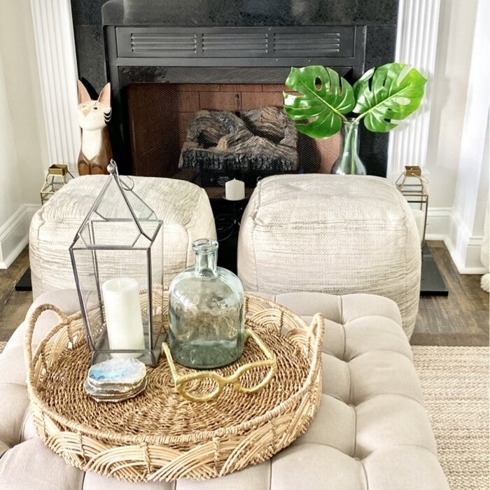 Stesha 34.8'' Wide Tufted Square Cocktail Ottoman